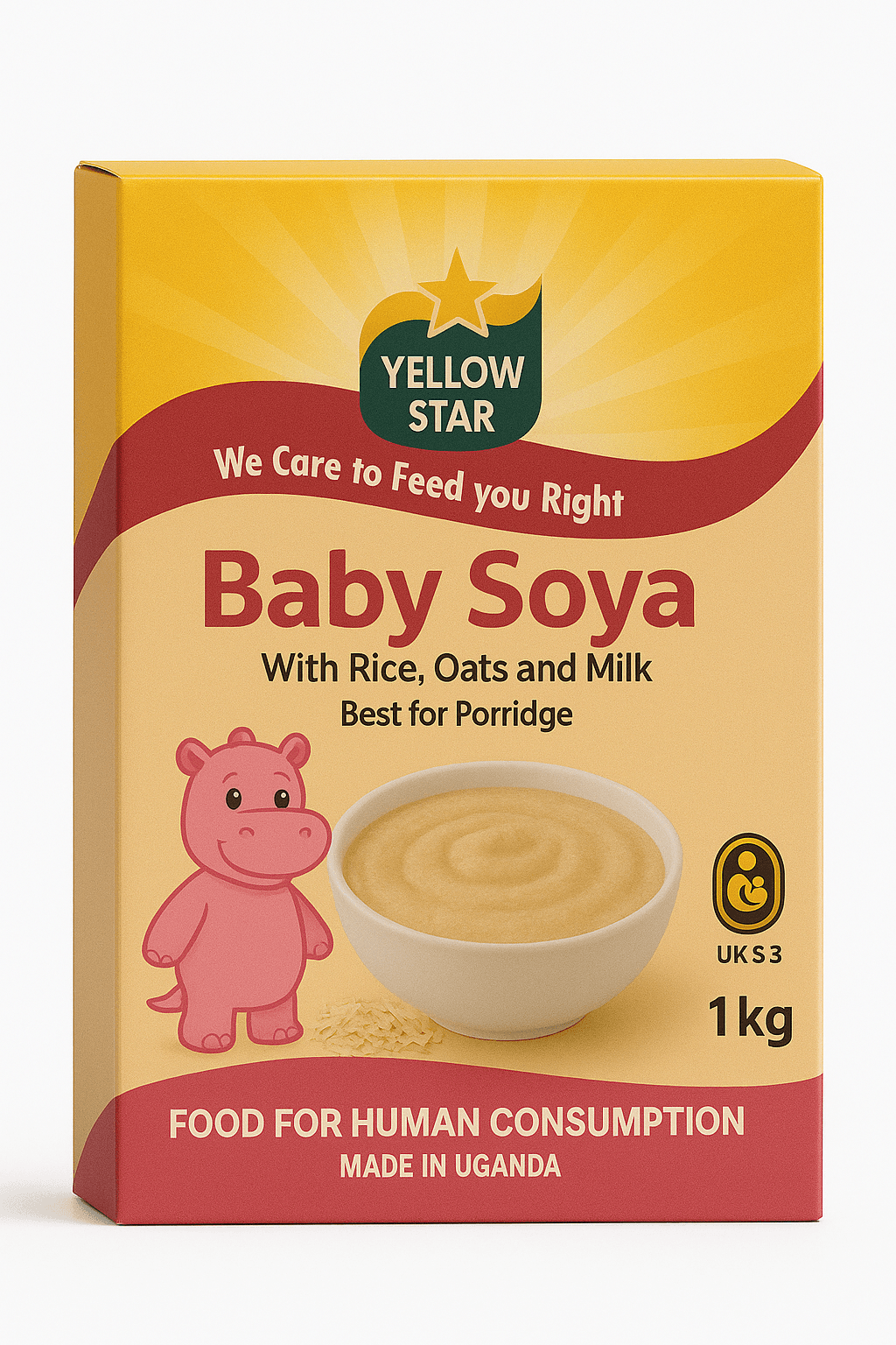 Yellow Star Baby Soya with rice oats and Milk
