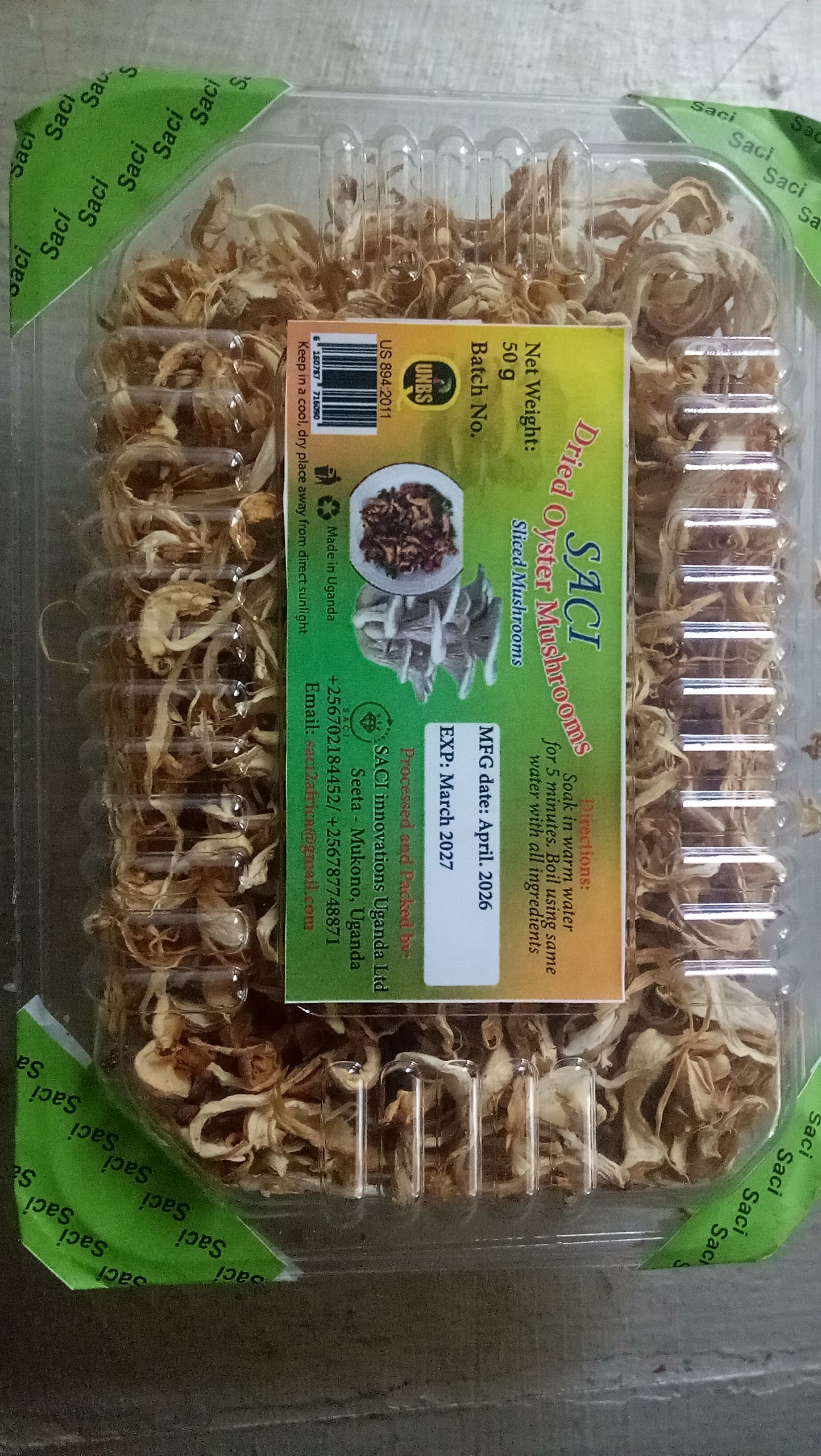 Dried Oyster Mushrooms 50g