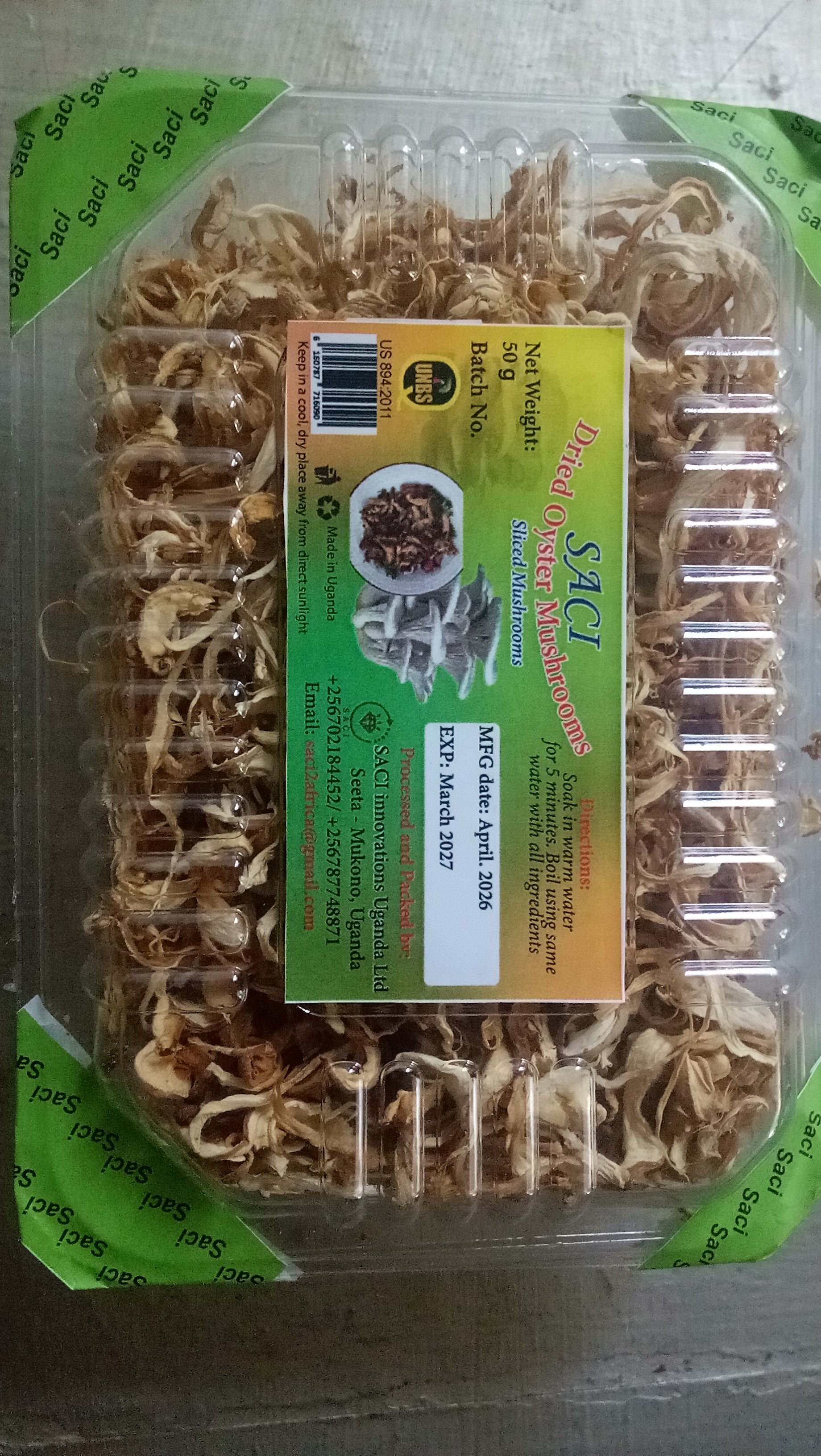 Dried Oyster Mushrooms 50g